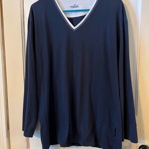 Van Laack Lufthansa Navy V-Neck Sweater